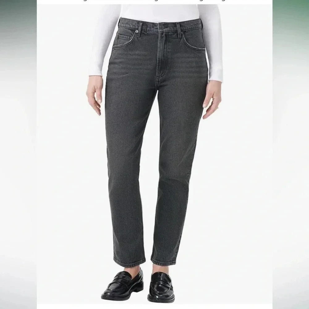 Kirkland Signature Black High-Waisted Straight Leg Jeans
